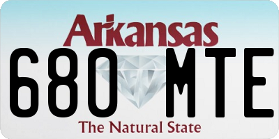 AR license plate 680MTE