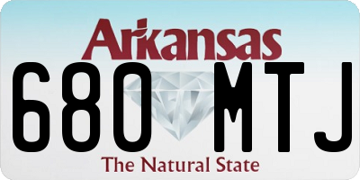 AR license plate 680MTJ
