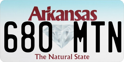 AR license plate 680MTN