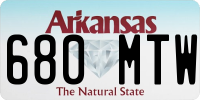 AR license plate 680MTW