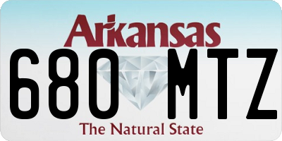 AR license plate 680MTZ