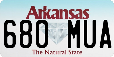AR license plate 680MUA