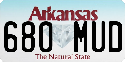 AR license plate 680MUD