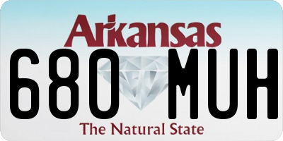 AR license plate 680MUH