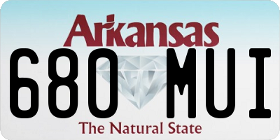 AR license plate 680MUI