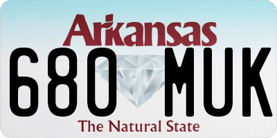 AR license plate 680MUK