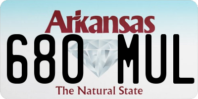 AR license plate 680MUL