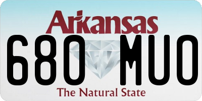 AR license plate 680MUO