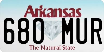 AR license plate 680MUR