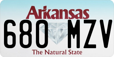 AR license plate 680MZV