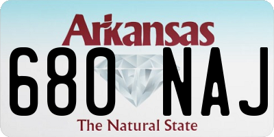 AR license plate 680NAJ