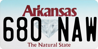 AR license plate 680NAW
