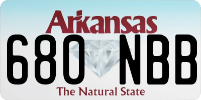AR license plate 680NBB