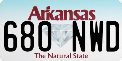 AR license plate 680NWD