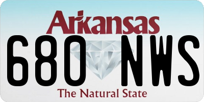 AR license plate 680NWS