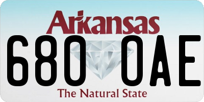 AR license plate 680OAE