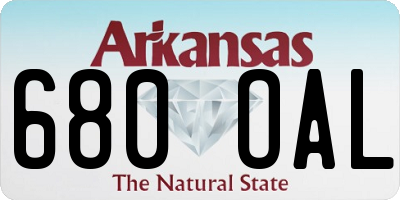 AR license plate 680OAL