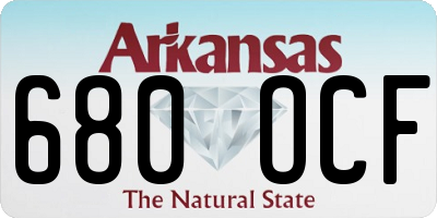 AR license plate 680OCF