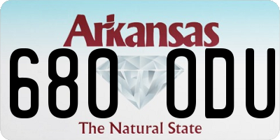 AR license plate 680ODU