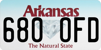 AR license plate 680OFD