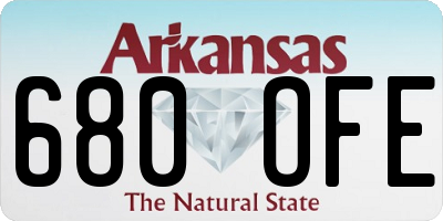 AR license plate 680OFE