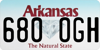 AR license plate 680OGH