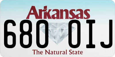 AR license plate 680OIJ