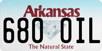 AR license plate 680OIL