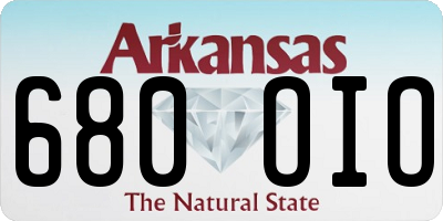 AR license plate 680OIO