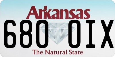 AR license plate 680OIX