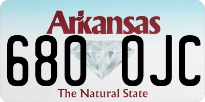 AR license plate 680OJC