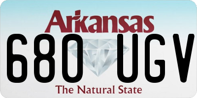AR license plate 680UGV