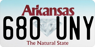 AR license plate 680UNY