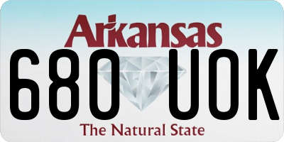AR license plate 680UOK