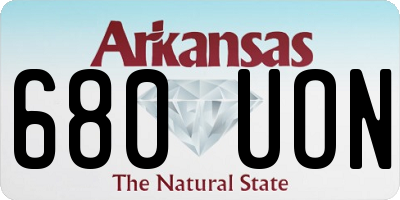AR license plate 680UON