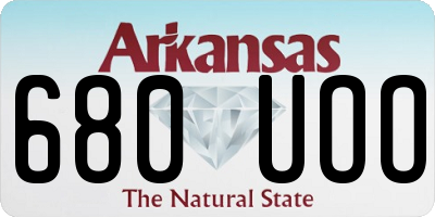AR license plate 680UOO