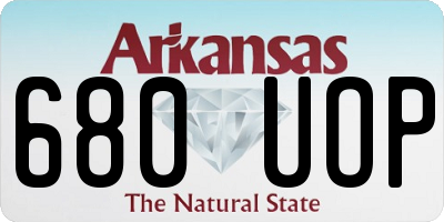 AR license plate 680UOP