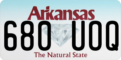 AR license plate 680UOQ