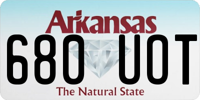 AR license plate 680UOT