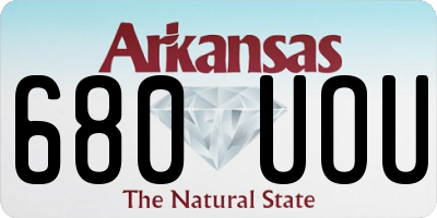 AR license plate 680UOU