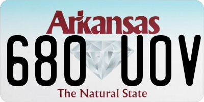 AR license plate 680UOV