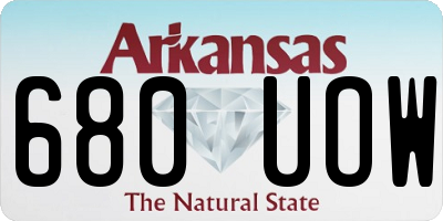 AR license plate 680UOW