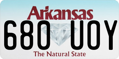 AR license plate 680UOY