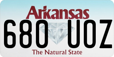 AR license plate 680UOZ
