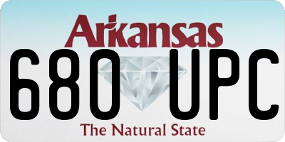 AR license plate 680UPC