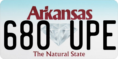 AR license plate 680UPE