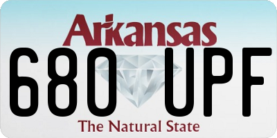AR license plate 680UPF