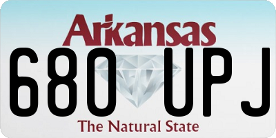 AR license plate 680UPJ