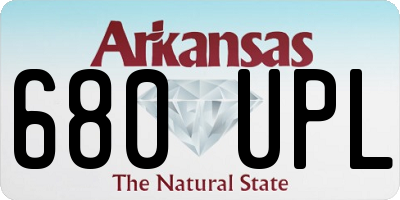 AR license plate 680UPL