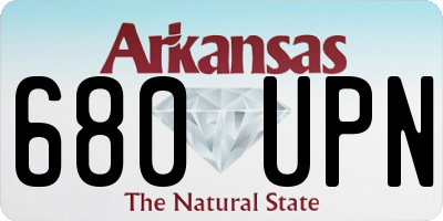 AR license plate 680UPN